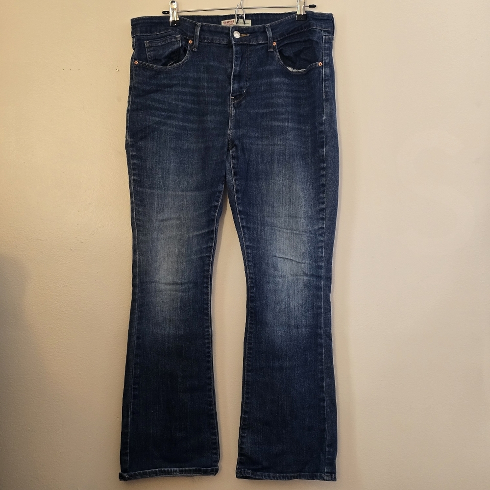 Signature by Levi Strauss Women's Dark Blue Flare Jeans